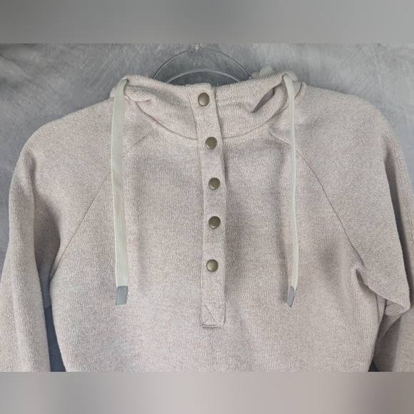 Thread & Supply Size Small Hoodie In Tan With A Touch Of Light Pink - Picture 3 of 15